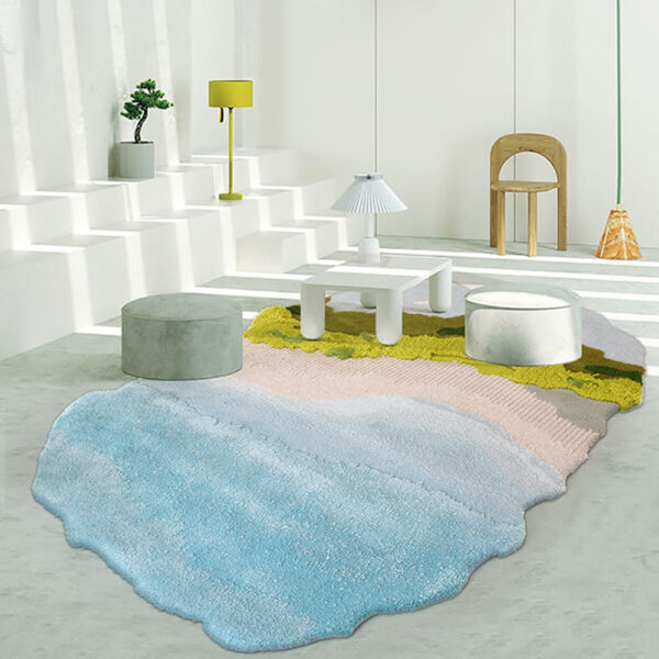 Individueller ovaler Moosteppich blau – Bild 3