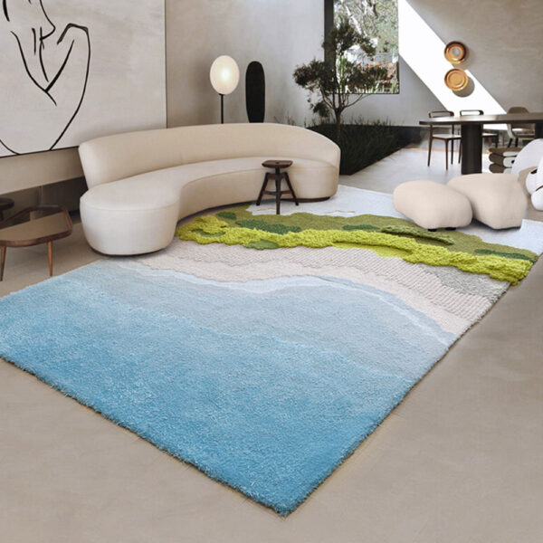 Individueller rechteckiger Moosteppich blau – Bild 6