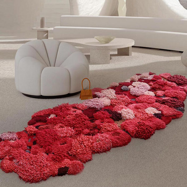 Individueller roter Moosteppich organische Form – Bild 5