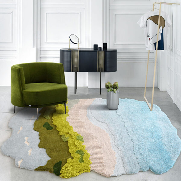 Individueller ovaler Moosteppich blau – Bild 2